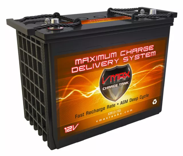 VMAX XTR12-155 powerboats WITH MOBILE AUDIO 155AH marine deep cycle 12V battery