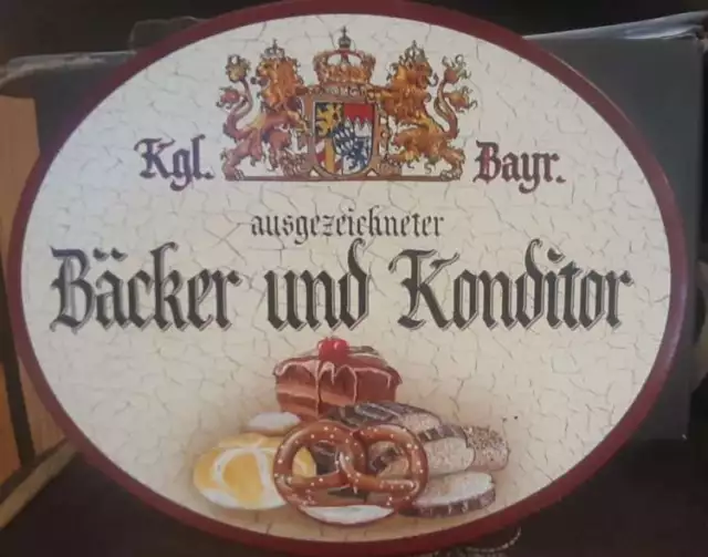 Nostalgieschild  Bäcker und Konditor Schild Bäckerei backen Brot Torte Cafe