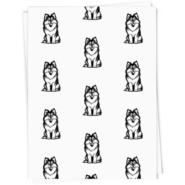 'Keeshond Dog Sitting' Gift Wrap / Wrapping Paper / Gift Tags (GI046074)