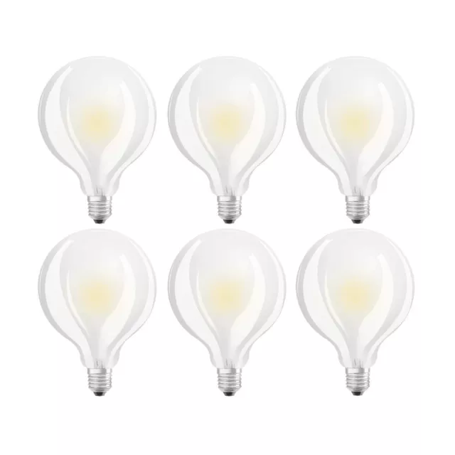 6 x Osram LED Star Classic Globe G95 8,5W = 75W E27 matt 1055lm warmweiß DIMMBAR