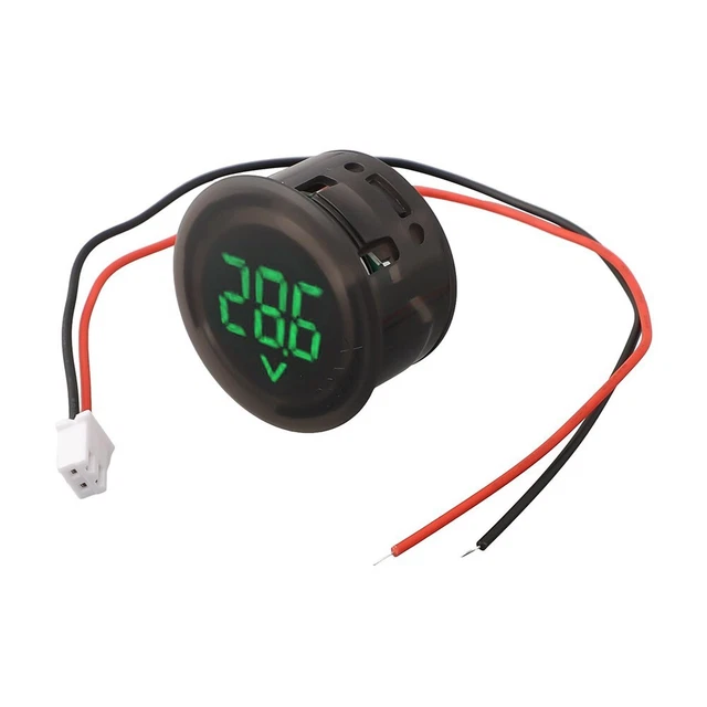 Voltmetro Digitale a LED DC 12V 24V Misuratore di Tensione,con Display Touch Switch Voltmetro Impermeabile per Automobili,Barche,Marine,Moto,Tosaerba (Verde