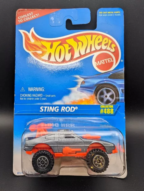 Hot Wheels #488 Sting Rod Jeep Buggy 4x4 Silver Red Vintage 1995 Release L37