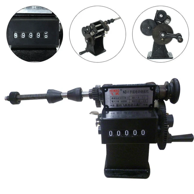 Manual  Coil Winder Hand Coil Winding Machine Counting Range 0-99999 USA STOCK