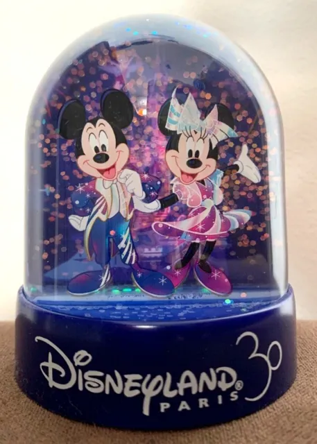 Brand New Disneyland Paris 30th Anniversary Mickey Mouse & Friends Snow Globe