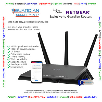 Netgear R7000 Guardian ROUTER VPN app di sicurezza scegliere le opzioni di acquisto da VPN