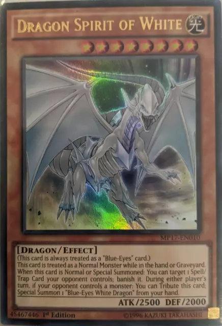 Dragon Spirit of White Ultra Rare 1st Edition MP17-EN010 YuGiOh TCG Card