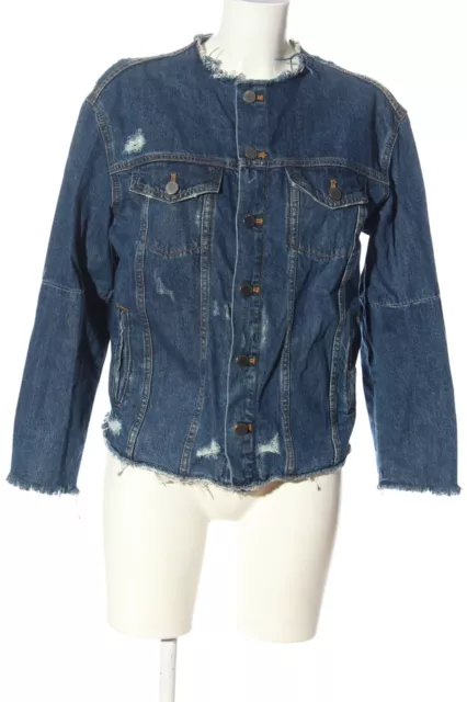 ZARA Giacca denim Donna Taglia IT 40 blu stile casual