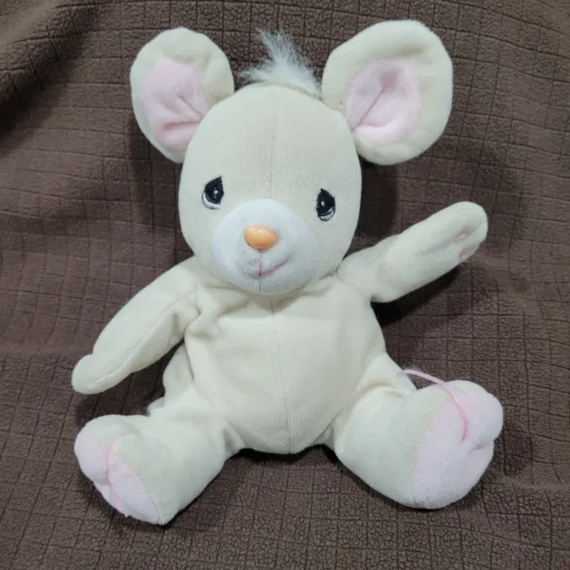 Enesco Mouse Vintage Precious Moments Tender Tails Plush Cream Pink 1999