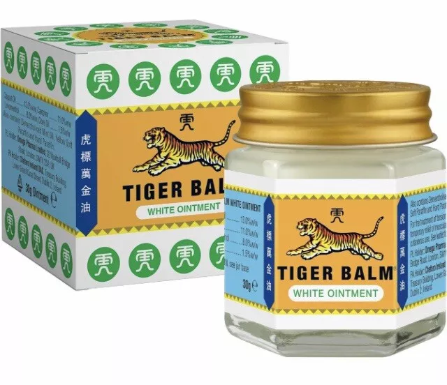 Tiger Balm White Ointment 30g For The Treatment Headaches & Muscular Aches Pains