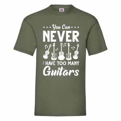 T-shirt chitarra You Can Never Have Too Many Small-3XL