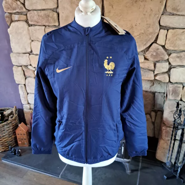 FFF France Academy Pro Full Zip Jacket Navy Youth Unisex XL 158-170cm BNWT