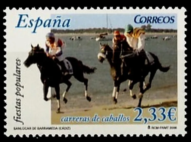 España Spain 4253 2006 Carreras Caballos de Sanlúcar de Barrameda MNH