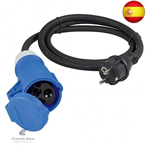 as - Schwabe - Cable adaptador CEE para caravanas, 1,5m H07RN-F 3G2,5 con