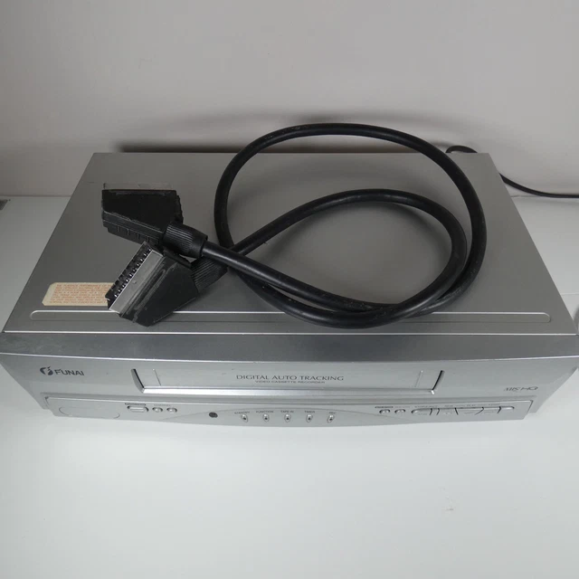 FUNAI VHS VCR Video Tape Cassette Player and Recorder - Silver -Tested ...