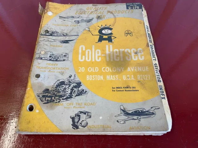 1950 's 1960 's COLE-HERSEE ELECTRICAL PRODUCTS CATALOG D-270