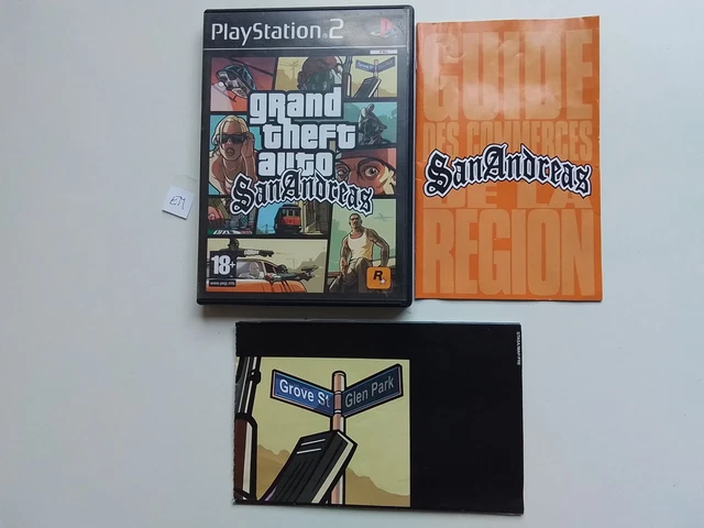 GRAND THEFT AUTO GTA San Andreas Complet + Carte sur Playstation 2 PS2 ...