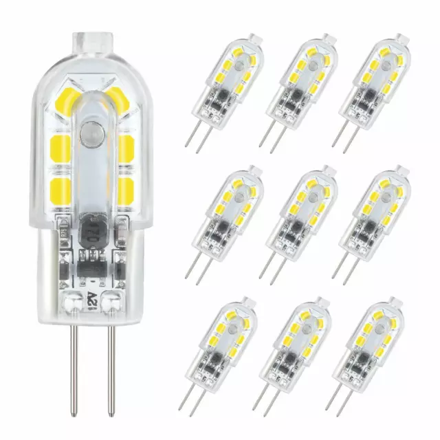 G4 LED Halogen Bulb Replacement 2W Bi-Pin Base Daylight White 6000K Non-Dimmable