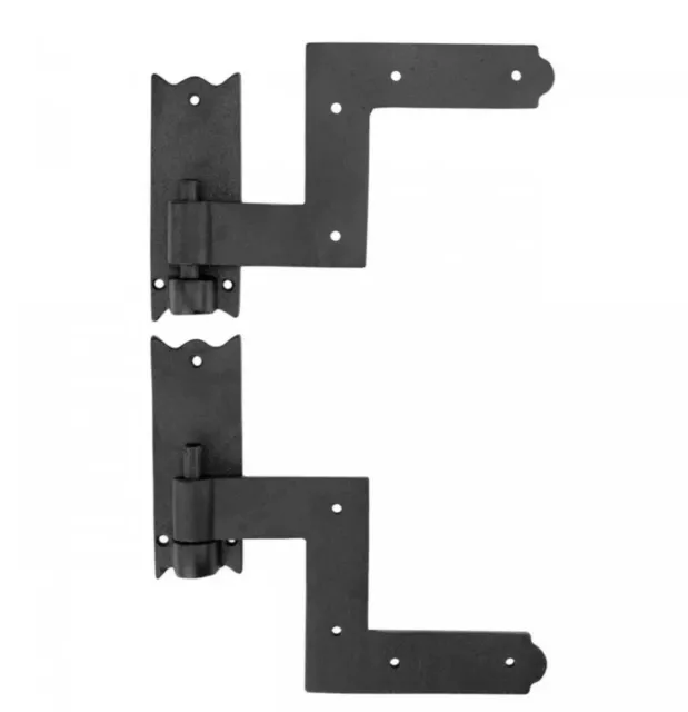 Pair Shutter Hinge Wrought Iron 6" H x 6 1/2" W | Renovator's Supply