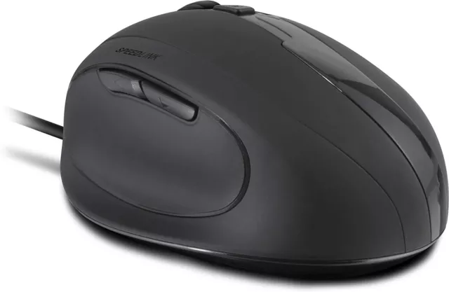 SPEEDLINK Ergonomische Maus mit Dpi-Schalter USB Mouse optisch PC Laptop 3200Dpi 2