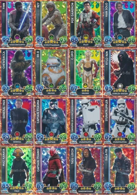 Star Wars Erwachen der macht Force Attax EXTRA - Rainbow Karten 97-112 aussuchen