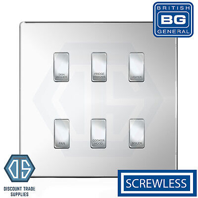 BG Screwless Black Nickel Custom Grid Switch Panel Kitchen Appliance 2 Gang 