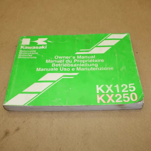 Manuel Technique D'entretien Du Proprietaire Kawasaki Kx 125 Kx 250 2000