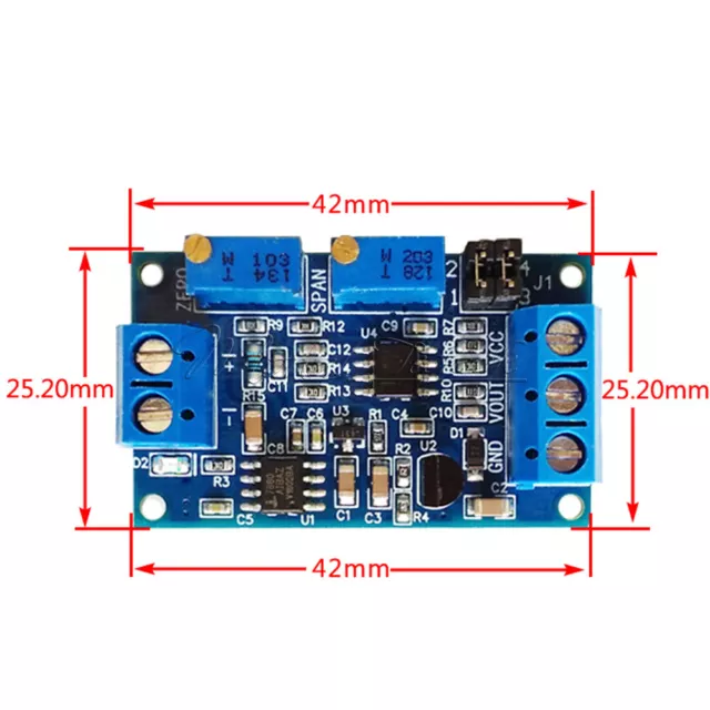 Current To Voltage Module 0/4-20mA To 0-3.3V 5V 10V Transmitter Signal Converter