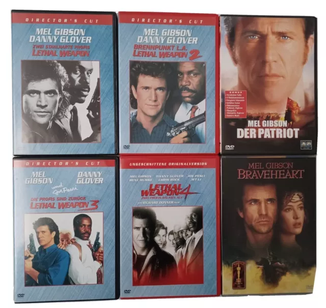 LETHAL WEAPON Special Edition DVD Box Set + Braveheart & Der Patriot Mel Gibson