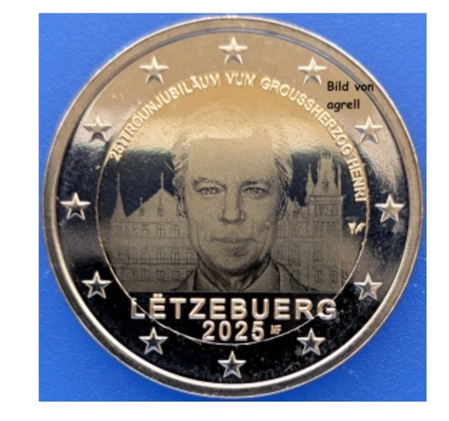 2 Euros Luxembourg 2025 UNC - Jubil&eacute; Du Grand-Duc Henri