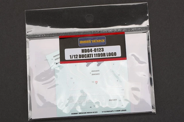 HOBBY DESIGN HD04 0123 Ducati 1199R Logo Aufkleber Maßstab 1 12 ...