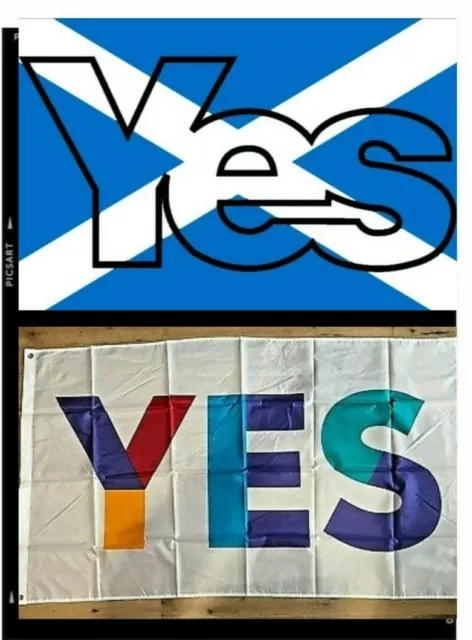 Multi-coloured YES & YES Saltire Flags ~ Both Flags ~ *ONLY £9.95*