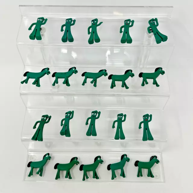 Vintage Gumby Pokey Figures MINI Toy Vending Gumball Machine 1.75" LOT of 20