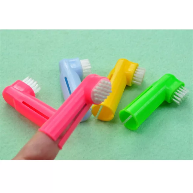 Super Soft Pet Finger Toothbrush Dog Cat Brush Addition Bad Breath Tartar -wf G1