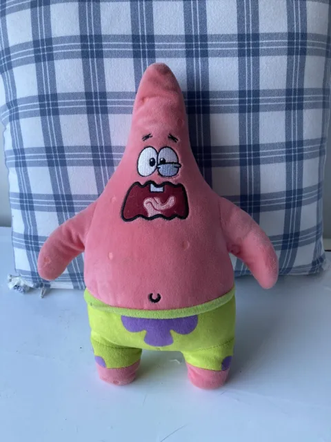 SPONGEBOB SQUAREPANTS Talking PATRICK STAR Soft Plush Toy - Sound - Approx 11”