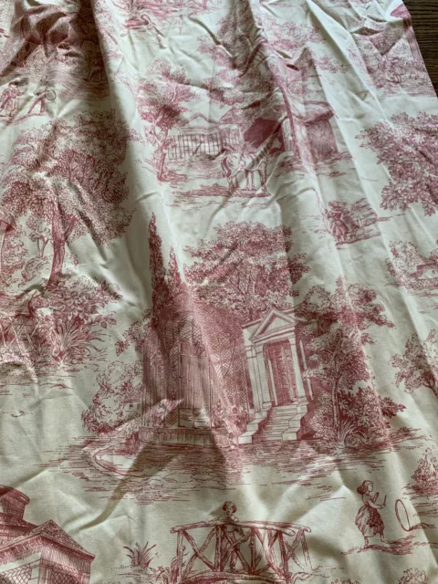 Victorian French Country Provincial Style Pleated Curtain 72x24.5 3