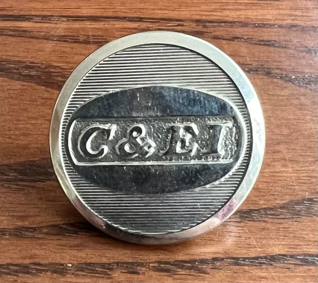 Chicago & Eastern Illinois Railroad Silver Color Uniform Coat Buttons Old Shelf