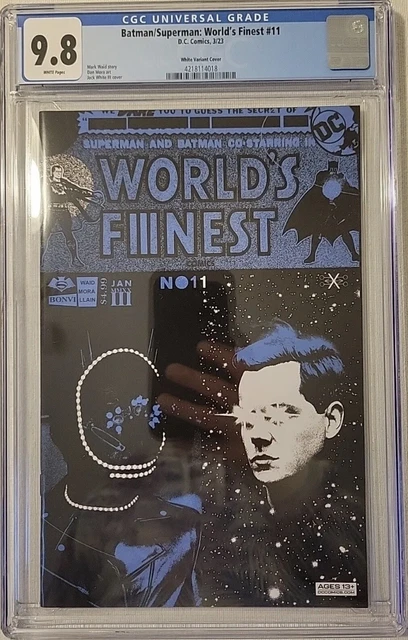 Batman/Superman World's Finest 11 CGC 9.8 Jack White Cover DC 2023 White Stripes