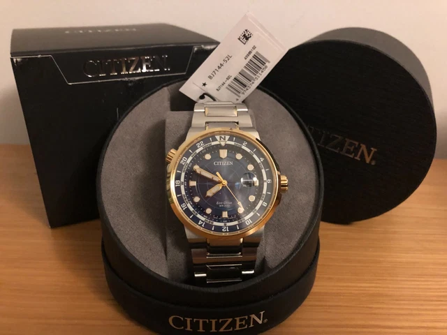 Citizen Promaster Eco-Drive Orologio Da Uomo BY3005-56E, Quadrante Blu, Cinturino In Acciaio Nero, Vetro Zaffiro, 200m