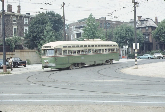 Septa PCC Trolley Streetcar Original Kodachrome Kodak slide