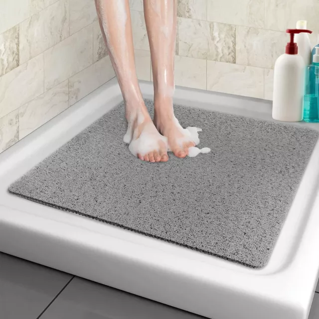 Shower Rug Anti Slip Loofah Bathroom Bath Mat Carpet Water Drains Non Slip 60cm