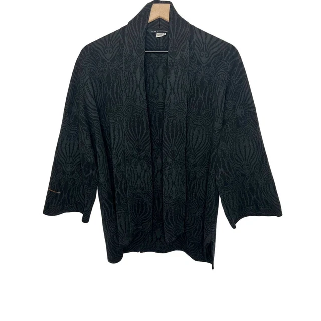 PERUVIAN CONNECTION S Women's Open Oversized Cardigan Sweater Pima Cotton FLAW
