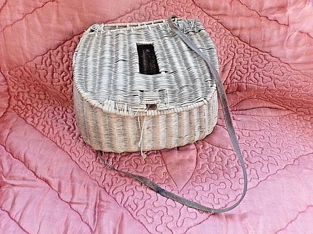 Véritable panier Sahel-Poingée en cuir-Forme ronde
