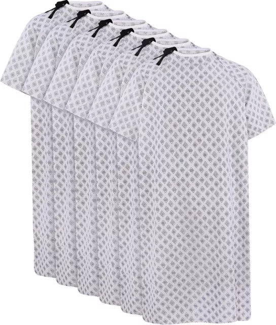 6 Pack Cotton Blend Unisex Hospital Gown, Back Tie, 45" L  & 61" W Utopia Care