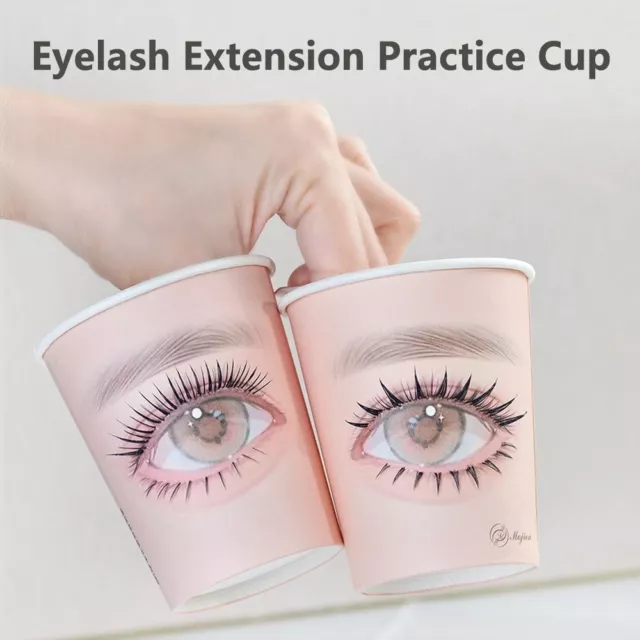 Eyelash Extension Practice Board Grafting Lashes Training Disposable Paper Cups