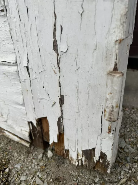 Antique Vintage Carved Wood Entry Door 13