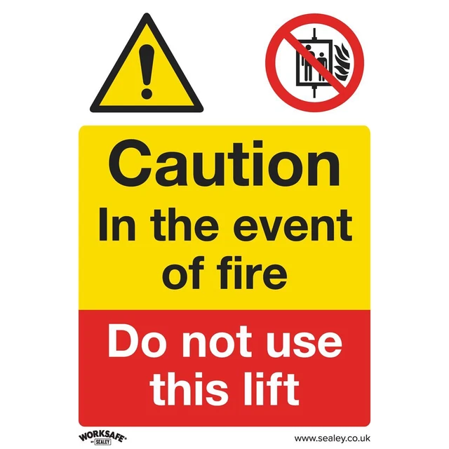 Sealey SS43P10 Avertissement Sécurité Signe - Attention Faire Non Usage Lift -