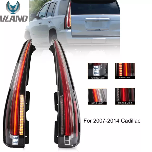 LED Tail Lights For Cadillac Escalade 2007-2014 Rear Lamps 2016 Version LH+RH 2