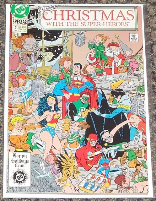 1989 Dc Comics Christmas With The Superheroes #2 Vf+ Issue Superman Wonder Woman