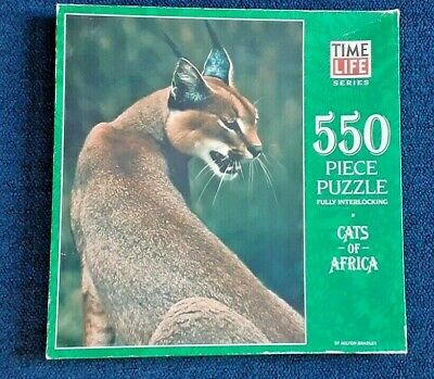 SEALED 550pc TimeLife Milton Bradley Puzzle African Lynx 18" x 24"  #4159-3 Cat