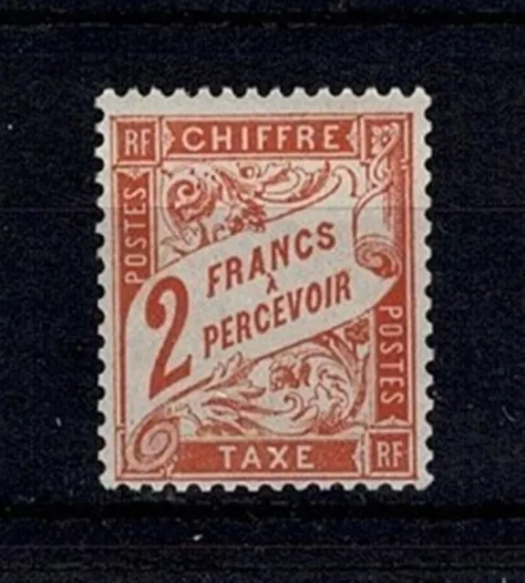 FRANCE STAMP TIMBRE TAXE N° 41 " TYPE DUVAL 2F ROUGE-ORANGE " NEUF xx TTB X572